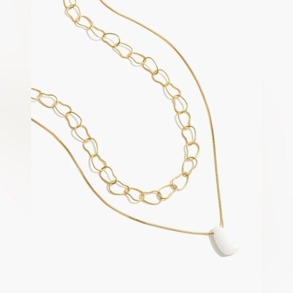 NWT MADEWELL Stone Collection Jade Pendant Necklace Set - Picture 3 of 4